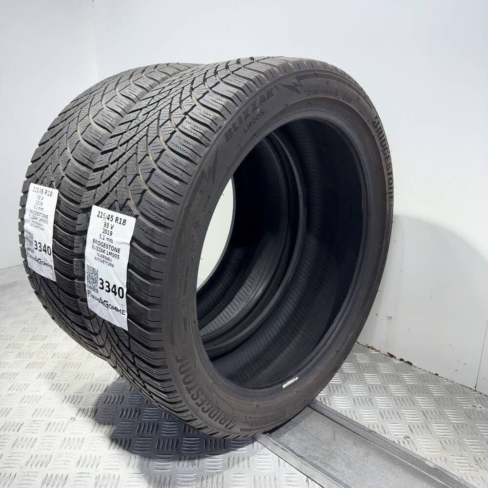 Gomme Usate 215 45 R18 93V XL Bridgestone Blizzak LM005 73% Invernali - immagine 5