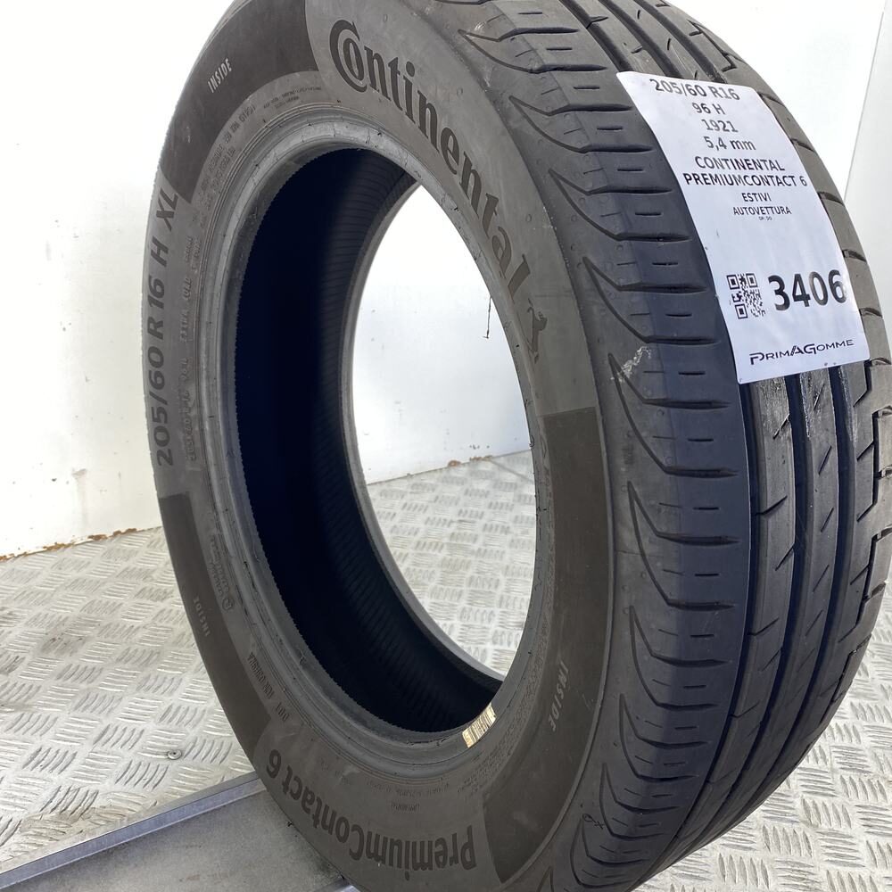 Gomma Usata 205 60 R16 XL 96H CONTINENTAL PREMIUMCONTACT 6 77% Estivo - immagine 5