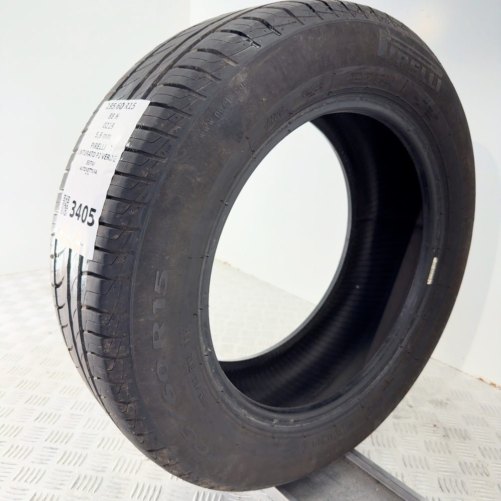 Gomma Usata 195 60 R15 88H PIRELLI CINTURATO P1 VERDE 84% Estivo - immagine 5