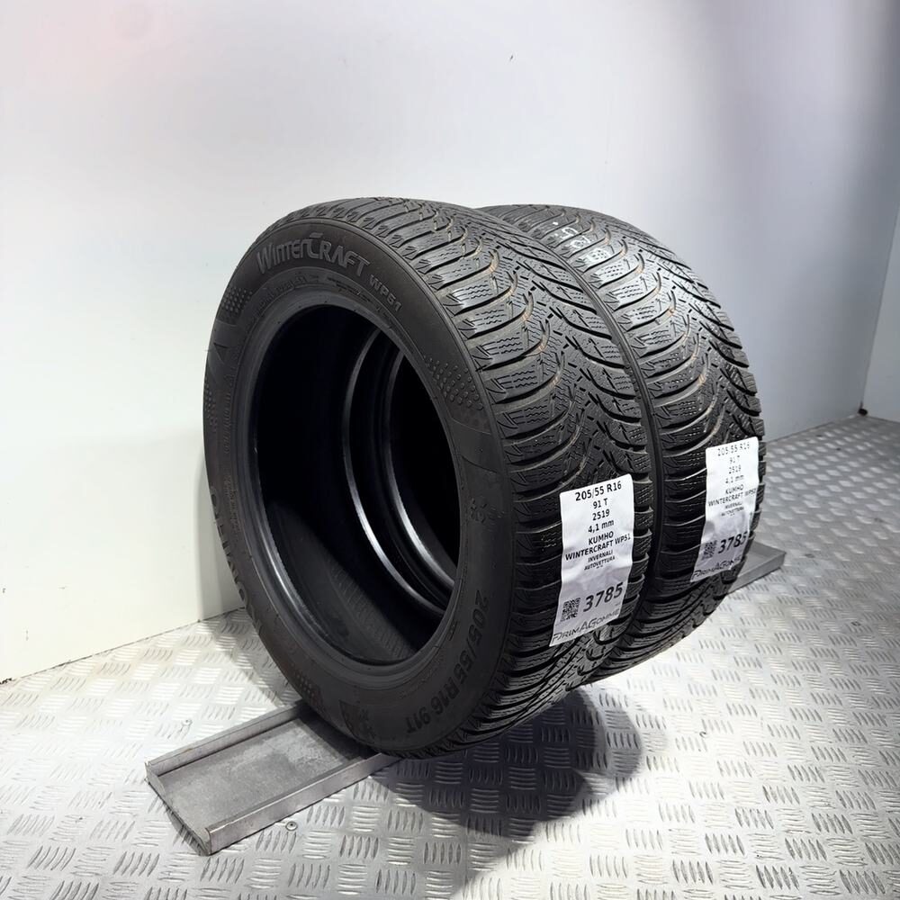 Gomme Usate 205 55 R16 91T Kumho Wintercraft WP51 Invernali - immagine 5