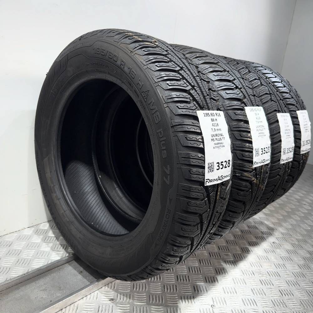 Gomme Usate 195 60 R16 89H Uniroyal MS Plus 77 79% Invernali - immagine 6
