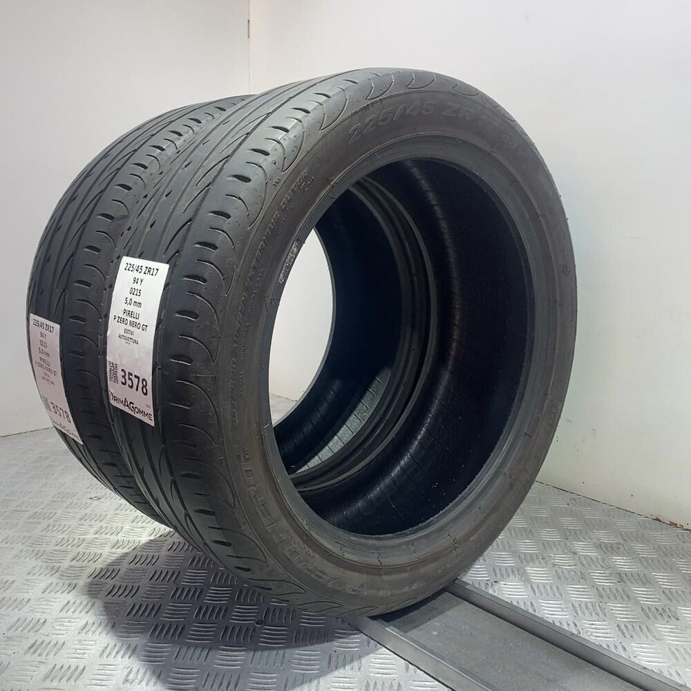Gomme Usate 225 45 ZR17 94Y XL Pirelli P Zero Nero GT 71% Estive - immagine 6
