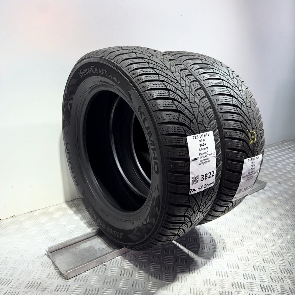 Gomme Usate 215 60 R16 99H Kumho Wintercraft WP52 98% Invernali - immagine 7