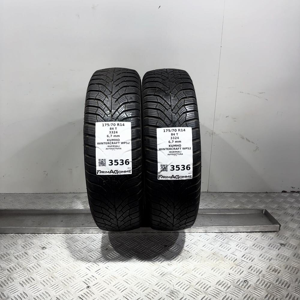 Gomme Usate 175 70 R14 84T Kumho Wintercraft WP52 71% Invernali - immagine 8