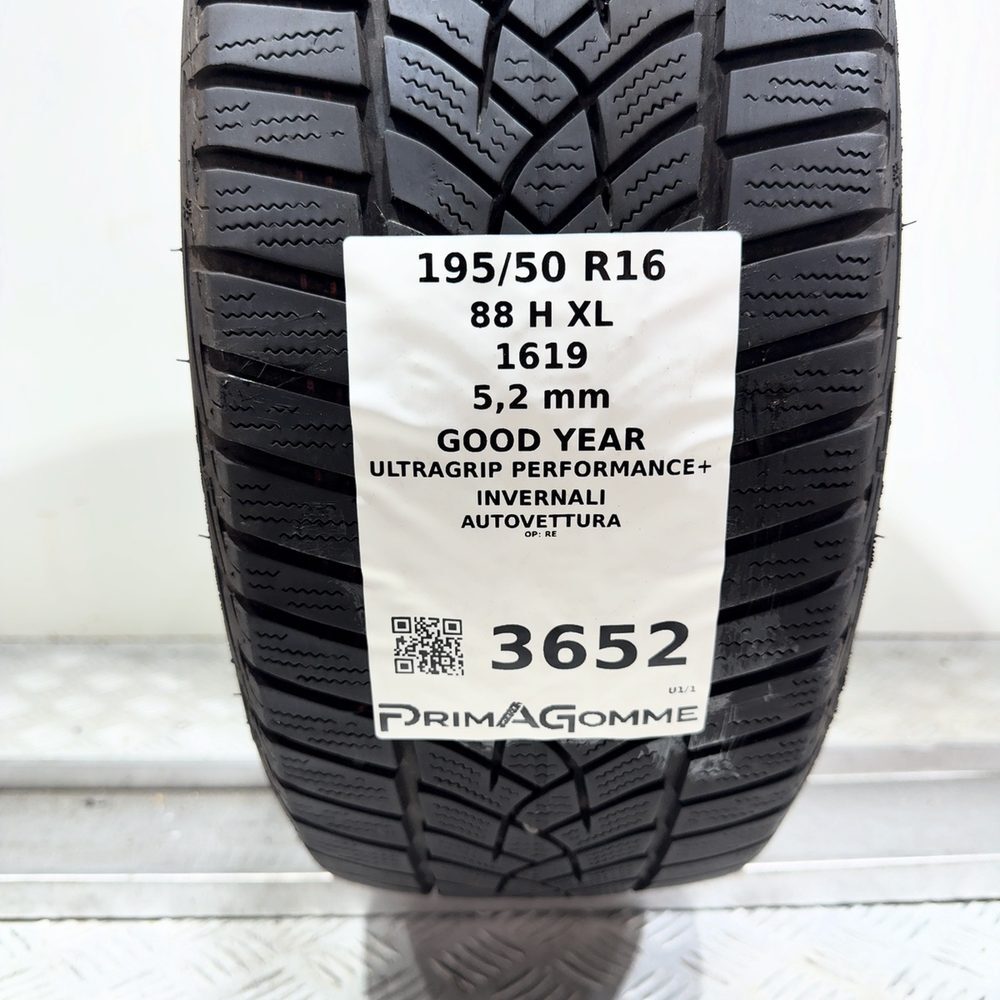Gomma Usata 195 50 R16 88H XL Goodyear Ultragrip Performance+ 74% Invernale - immagine 9