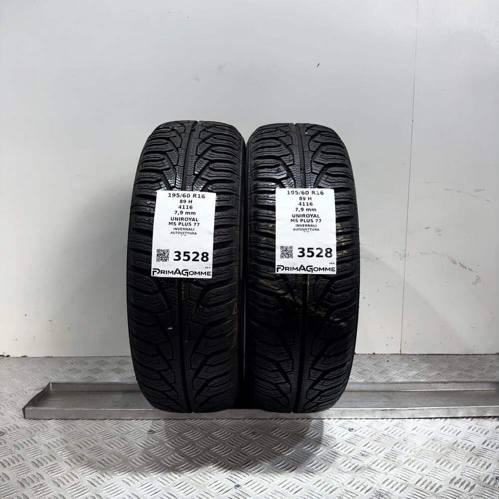 Gomme Usate 195 60 R16 89H Uniroyal MS Plus 77 79% Invernali - immagine 9