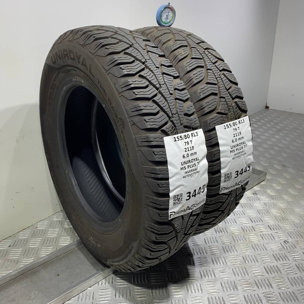 Gomme Usate 155 80 R13 79T Uniroyal MS Plus 77 86% Invernali - immagine 5
