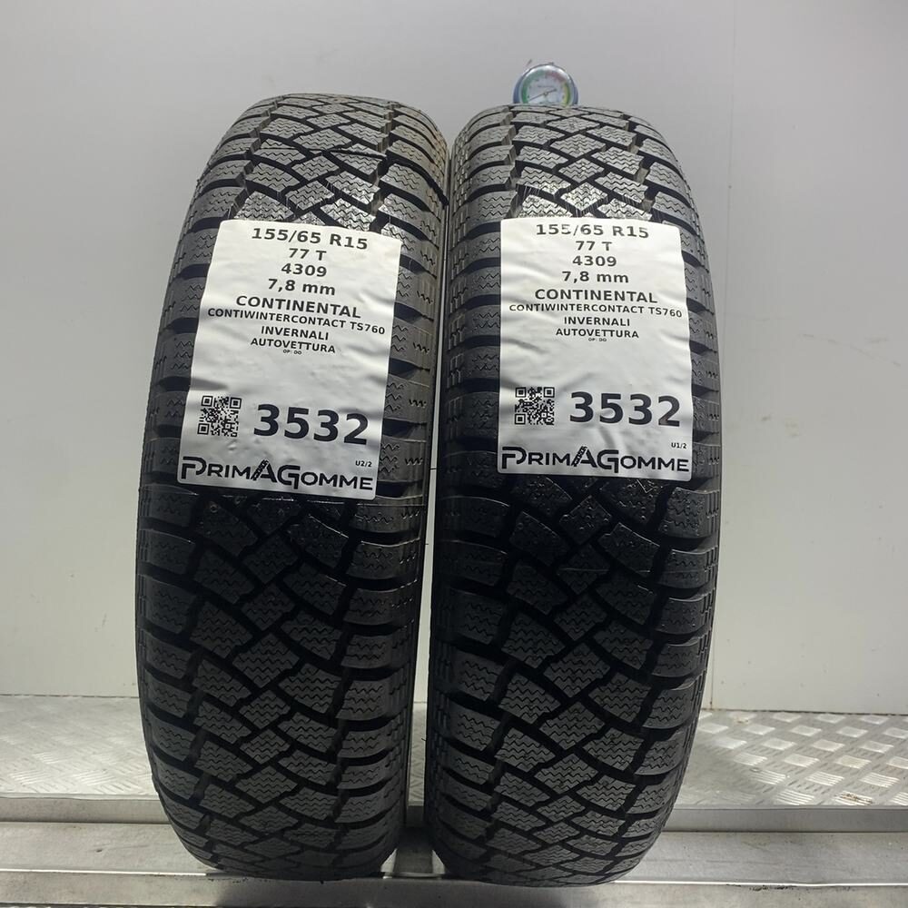 Gomme Usate 155 65 R15 77T Continental Contiwintercontact TS760 98% Invernali - immagine 10