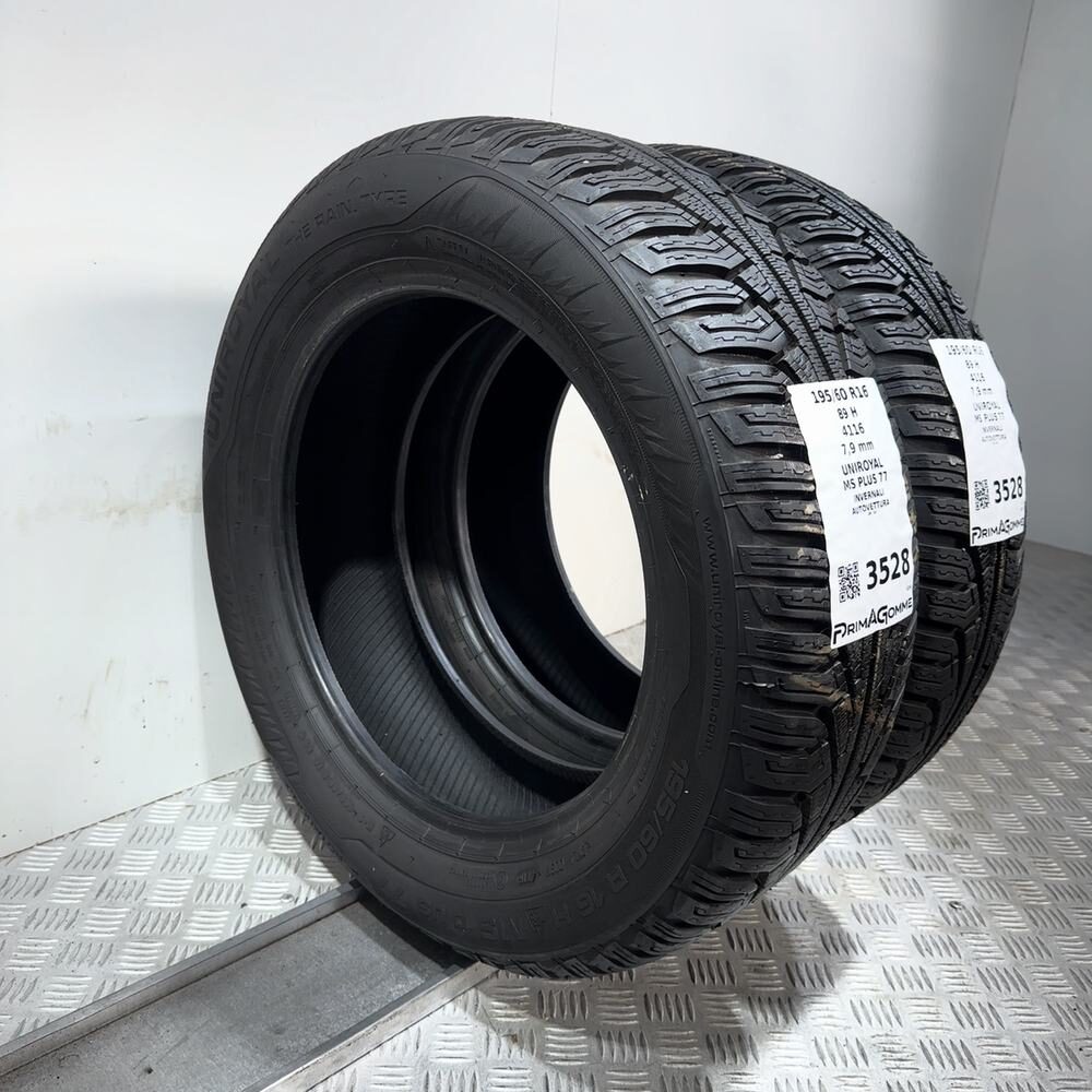 Gomme Usate 195 60 R16 89H Uniroyal MS Plus 77 79% Invernali - immagine 12