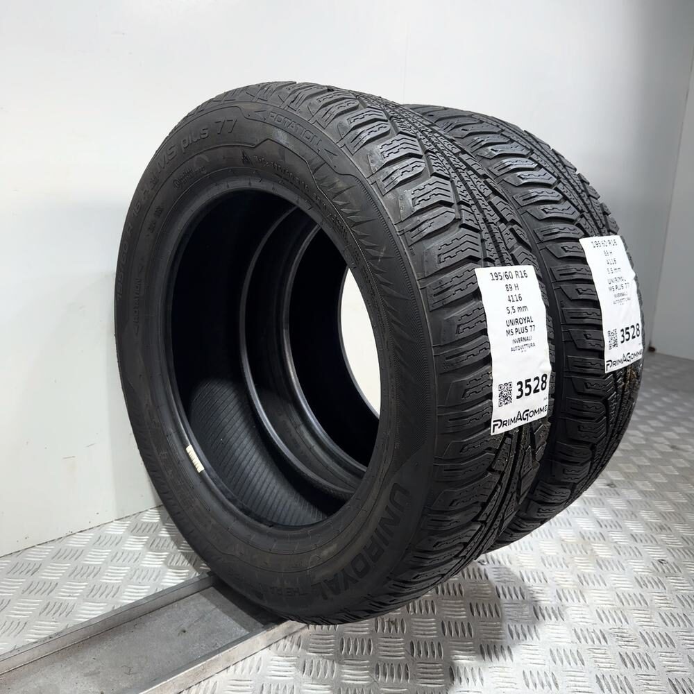 Gomme Usate 195 60 R16 89H Uniroyal MS Plus 77 79% Invernali - immagine 15