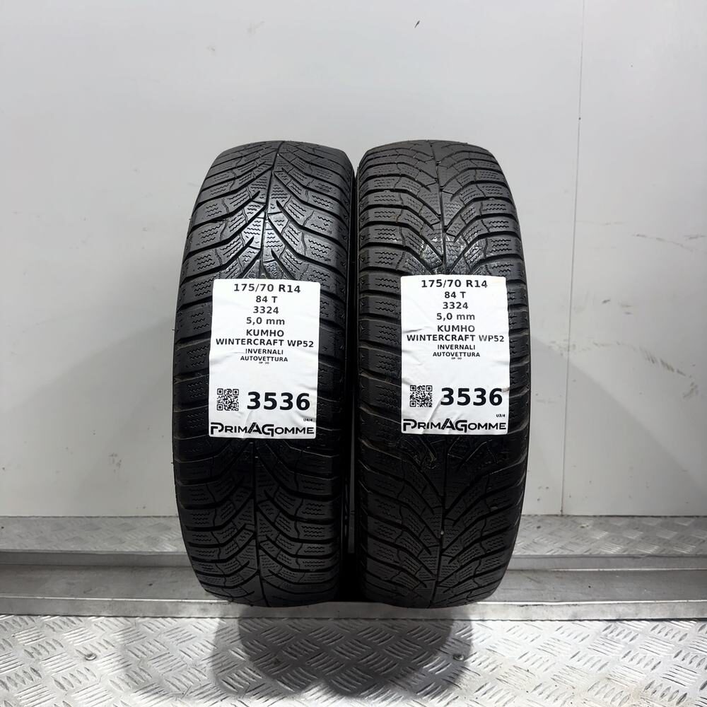 Gomme Usate 175 70 R14 84T Kumho Wintercraft WP52 71% Invernali - immagine 16