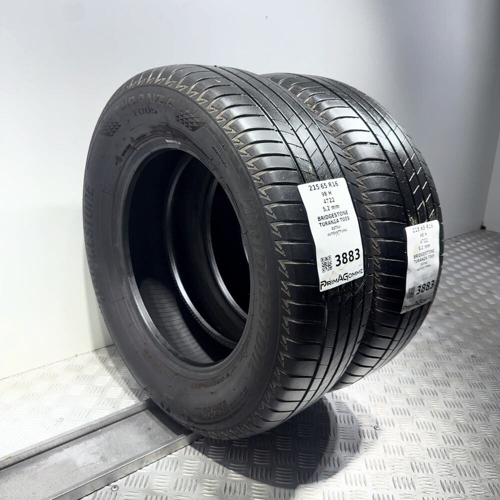 Gomme Usate 215 65 R16 98H Bridgestone Turanza T005 74% Estive - immagine 7
