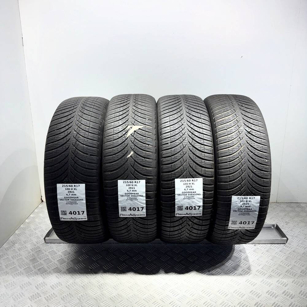 Gomme Usate 215 60 R17 XL 100H Goodyear Vector 4Seasons 4 Stagioni