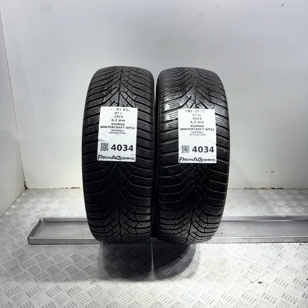 Gomme Usate 195 55 R16 87H Kumho Wintercraft WP52 89% Invernali