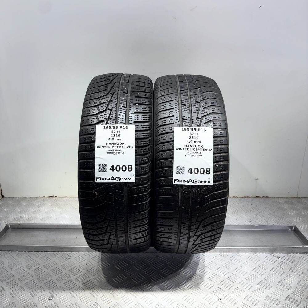 Gomme Usate 195 55 R16 87H Hankook Winter I*Cept Evo2 Invernali