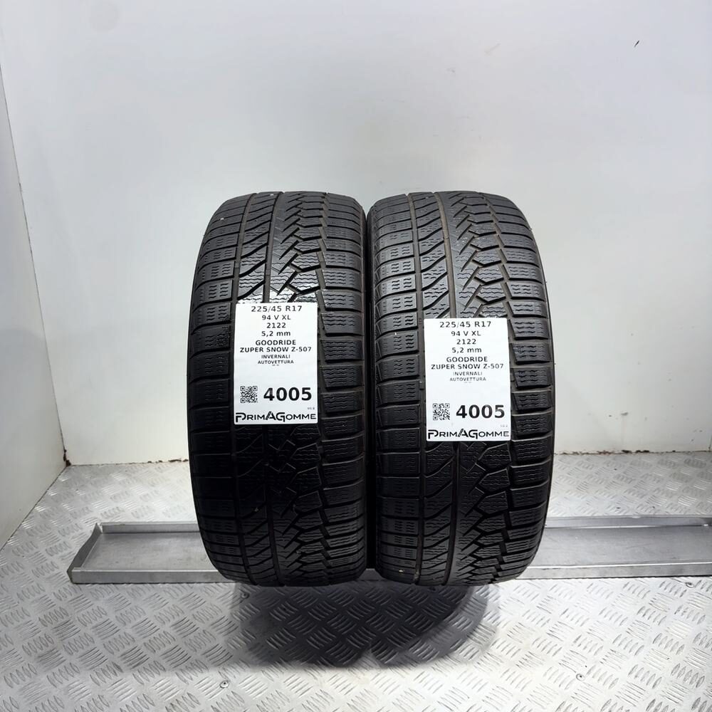 Gomme Usate 225 45 R17 94V XL Goodride Zuper Snow Z-507 74% Invernali
