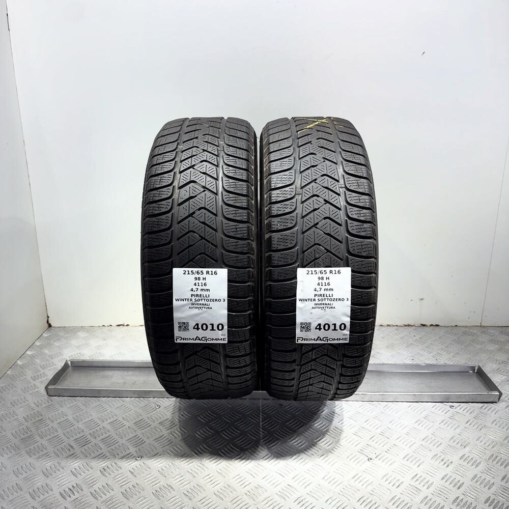 Gomme Usate 215 65 R16 98H Pirelli Winter Sottozero 3 Invernali