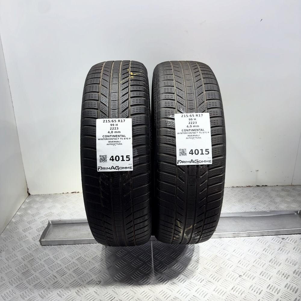 Gomme Usate 215 65 R17 99H Continental Wintercontact TS 870 P Invernali