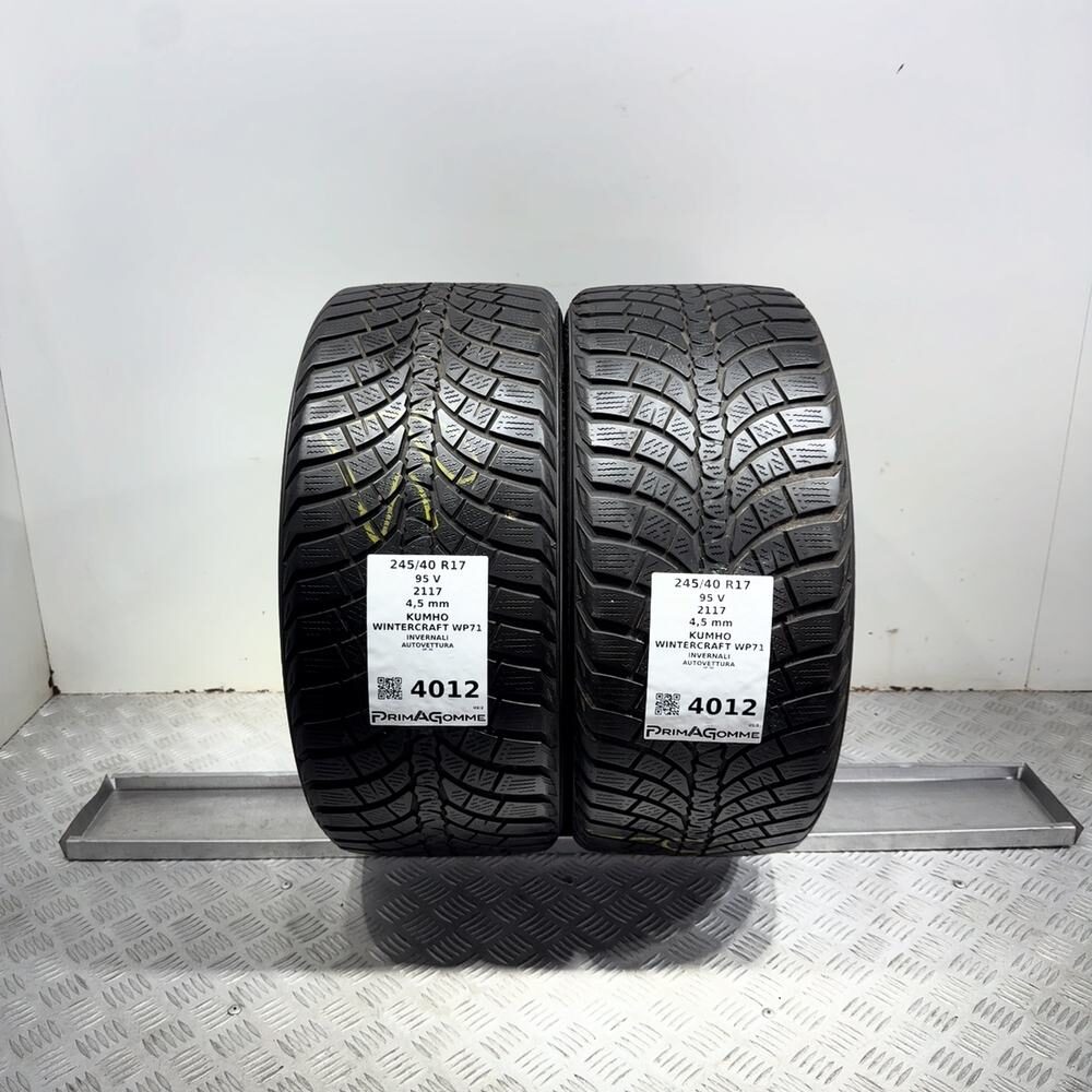 Gomme Usate 245 40 R17 95V Kumho Wintercraft WP71 Invernali