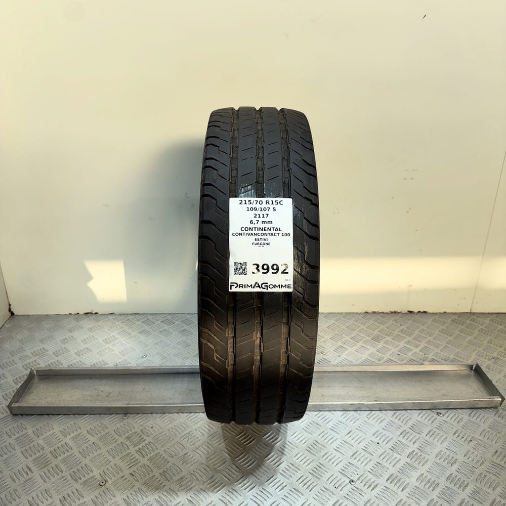 Gomma Usata 215 70 R15C 109/107S Continental Contivancontact 100 96% Estivo