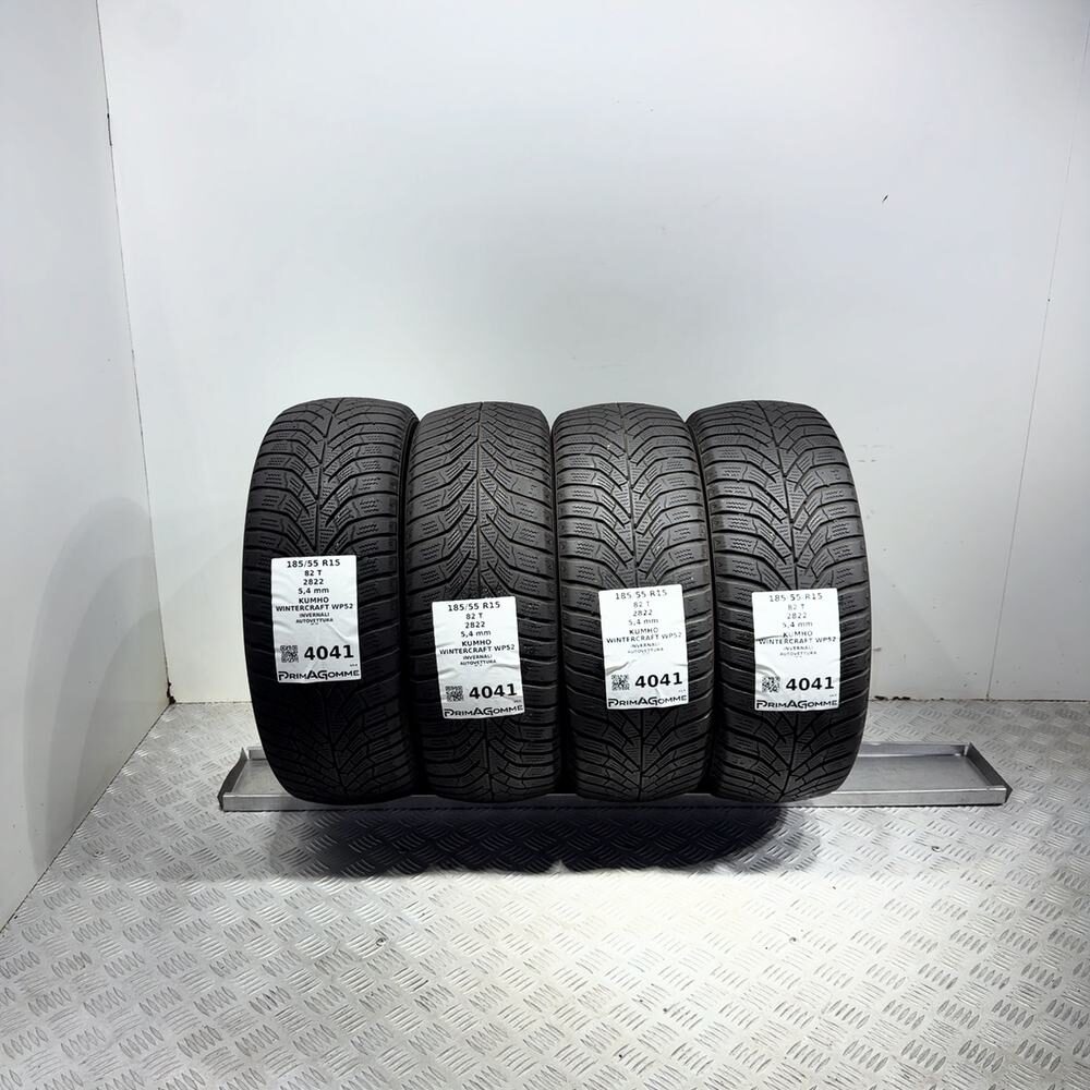 Gomme Usate 185 55 R15 82T Kumho Wintercraft WP52 77% Invernali