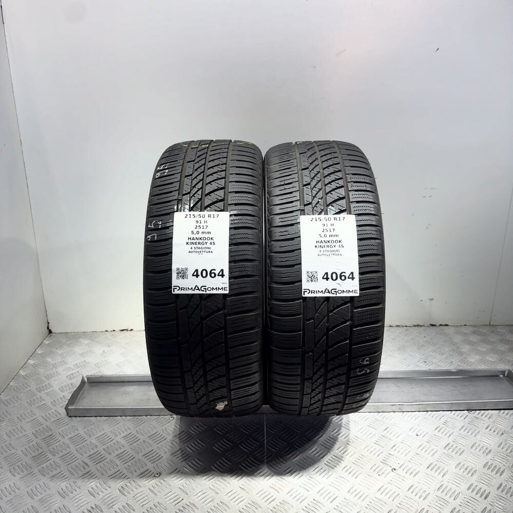 Gomme Usate 215 50 R17 91H Hankook Kinergy 4S 71% 4 Stagioni