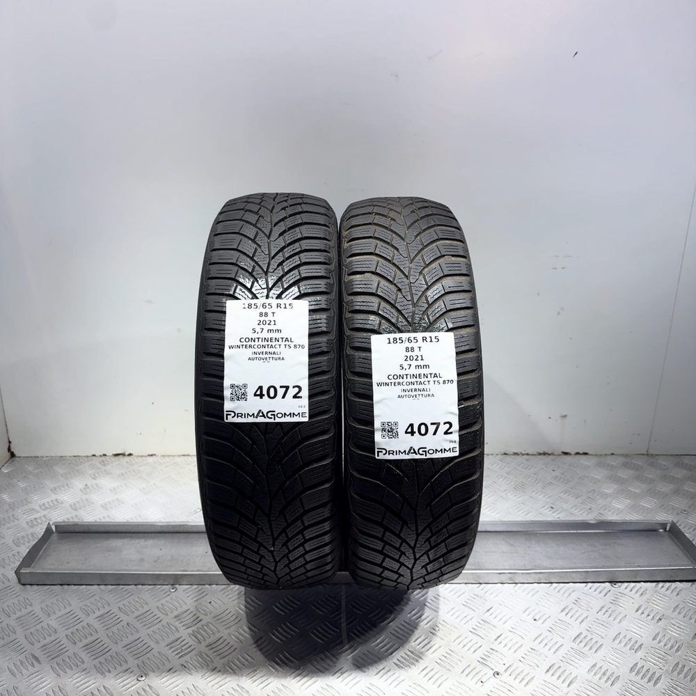 Gomme Usate 185 65 R15 88T Continental Wintercontact TS 870 81% Invernali