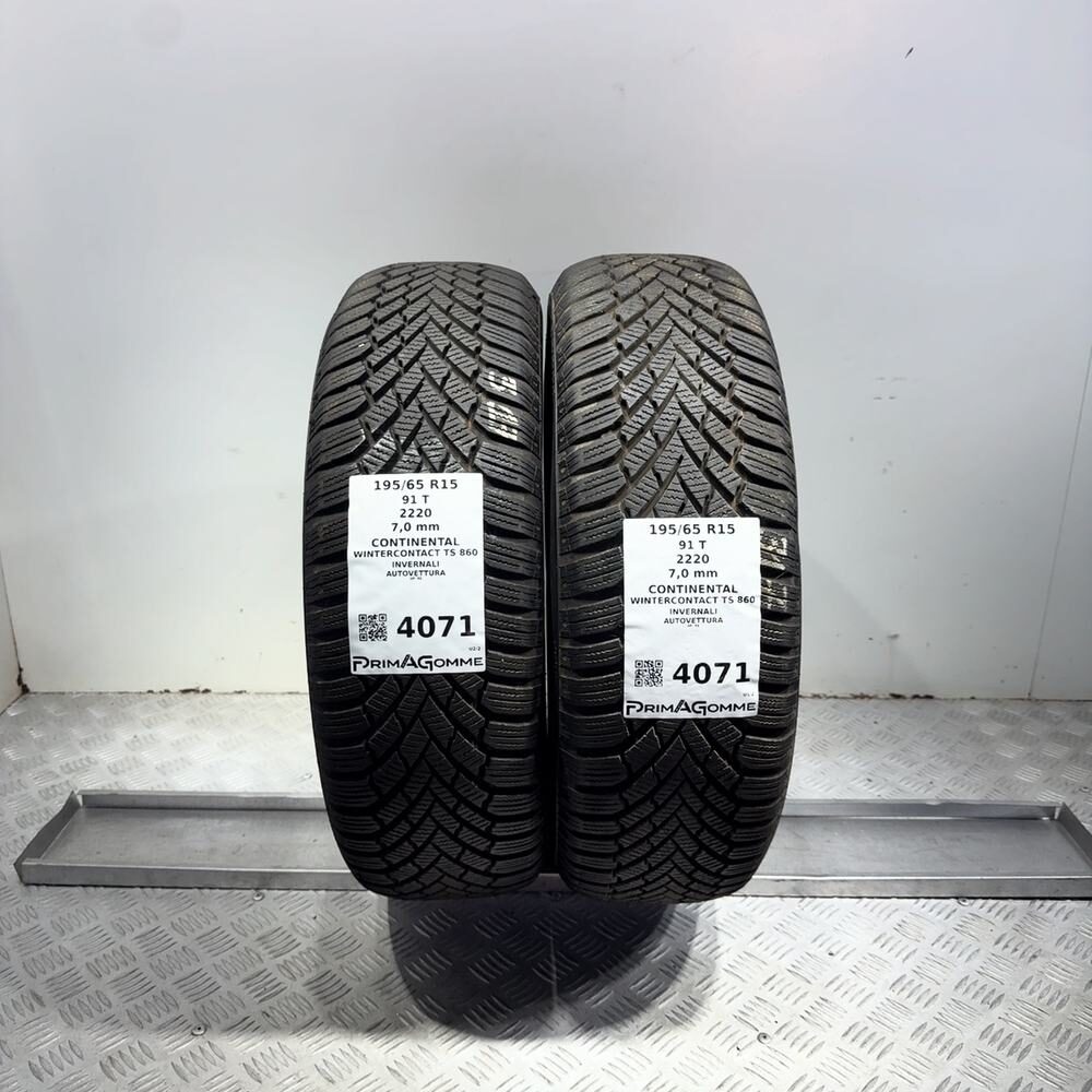 Gomme Usate 195 65 R15 91T Continental Wintercontact TS 860 98% Invernali