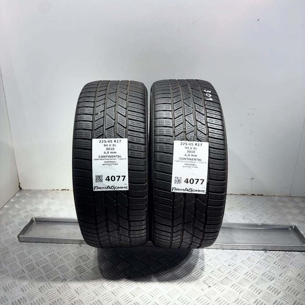 Gomme Usate 225 45 R17 94V XL Continental Contiwintercontact TS830 P Invernali