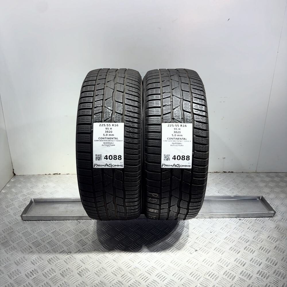 Gomme Usate 225 55 R16 95H Continental Contiwintercontact TS830 P 71% Invernali