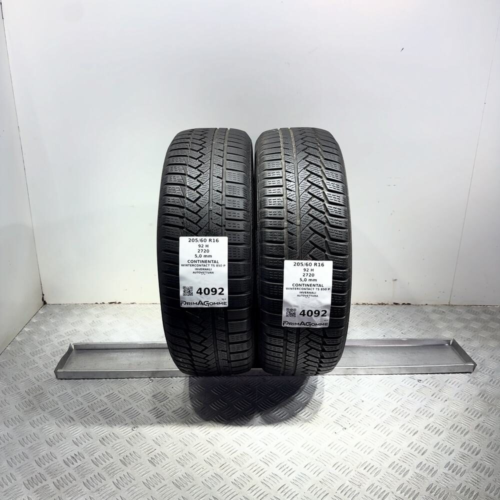 Gomme Usate 205 60 R16 92H Continental Wintercontact TS 850 P 71% Invernali