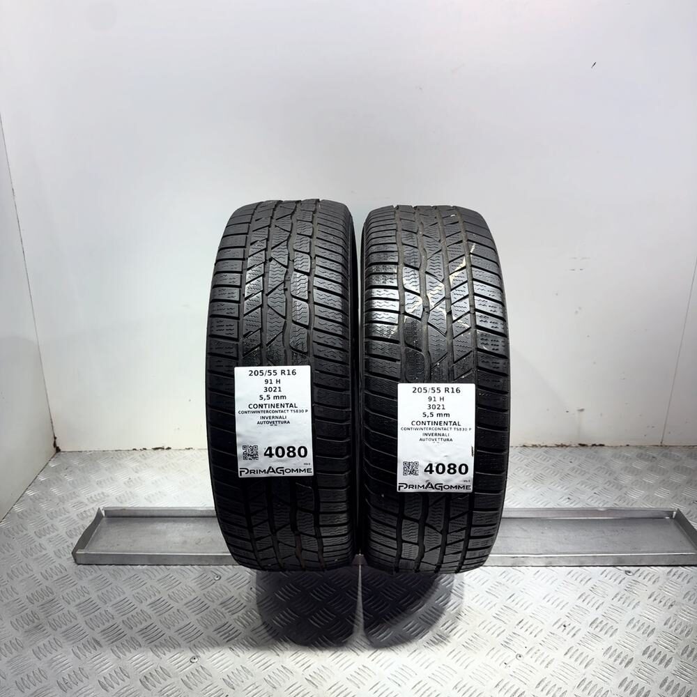 Gomme Usate 205 55 R16 91H Continental Contiwintercontact TS830 P 79% Invernali