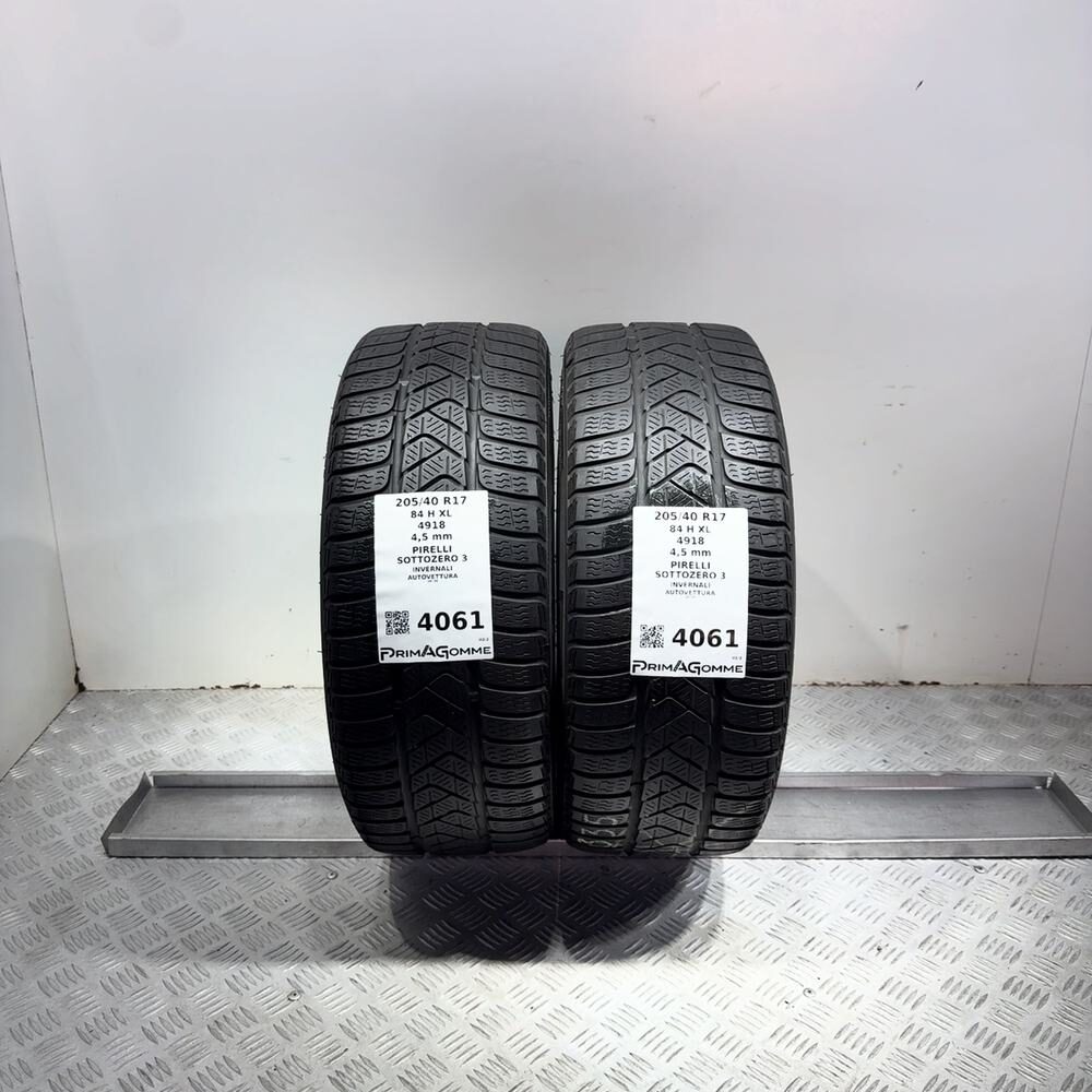 Gomme Usate 205 40 R17 84H XL Pirelli Sottozero 3 Invernali