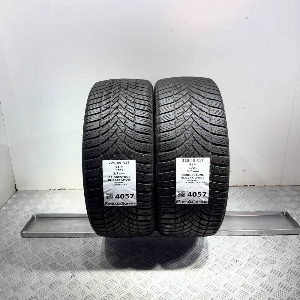 Gomme Usate 225 45 R17 91H Bridgestone Blizzak LM005 81% Invernali