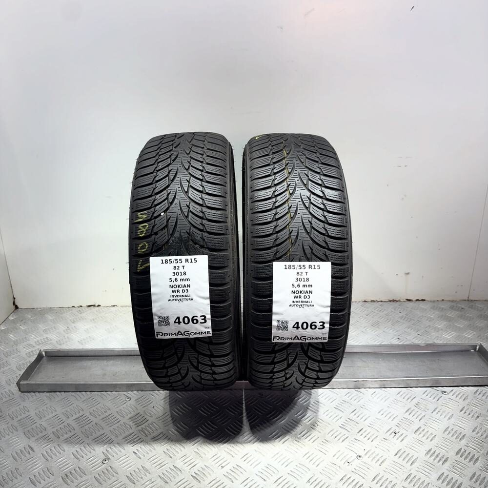 Gomme Usate 185 55 R15 82T Nokian WR D3 80% Invernali