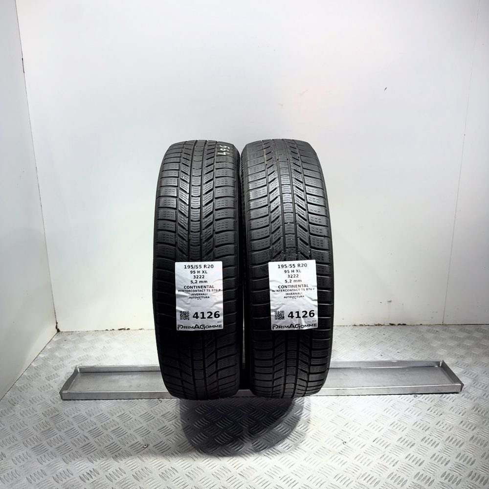 Gomme Usate 195 55 R20 95H XL Continental Wintercontact TS 870 P 74% Invernali