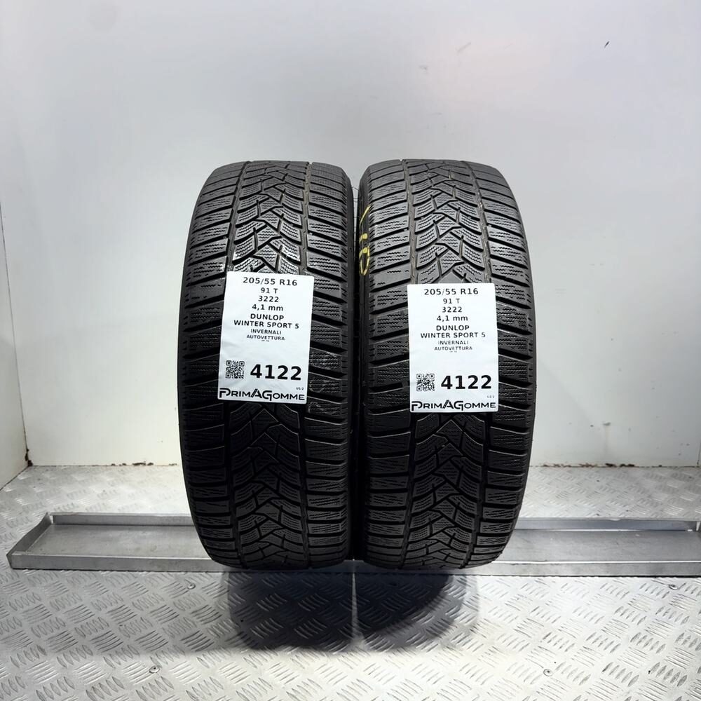 Gomme Usate 205 55 R16 91T Dunlop Winter Sport 5 Invernali