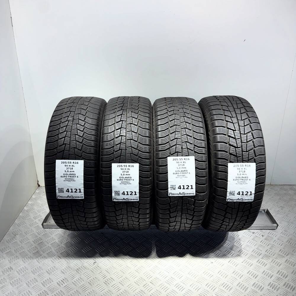 Gomme Usate 205 55 R16 94H XL Gislaved Euro Frost 6 71% Invernali