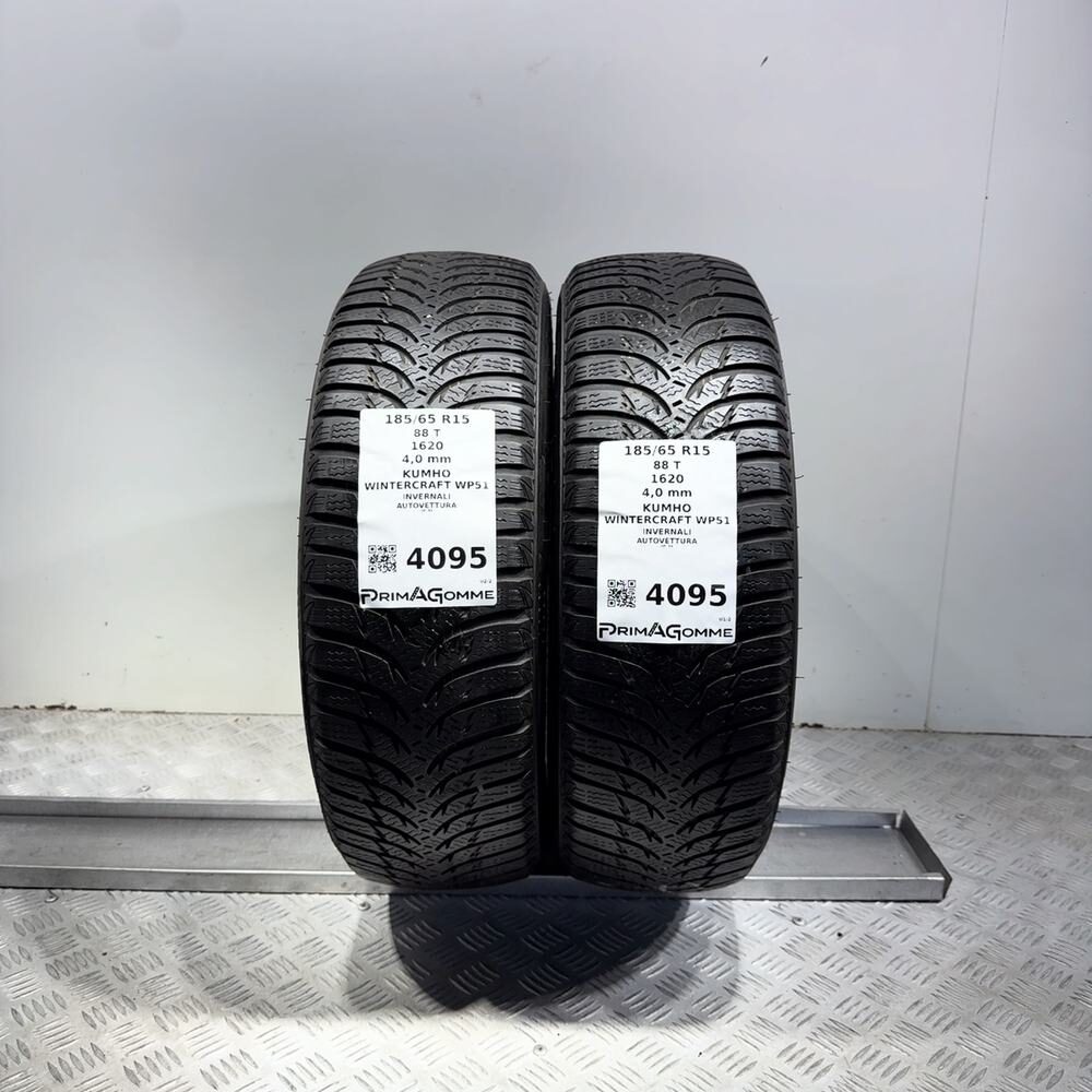 Gomme Usate 185 65 R15 88T Kumho Wintercraft WP51 Invernali