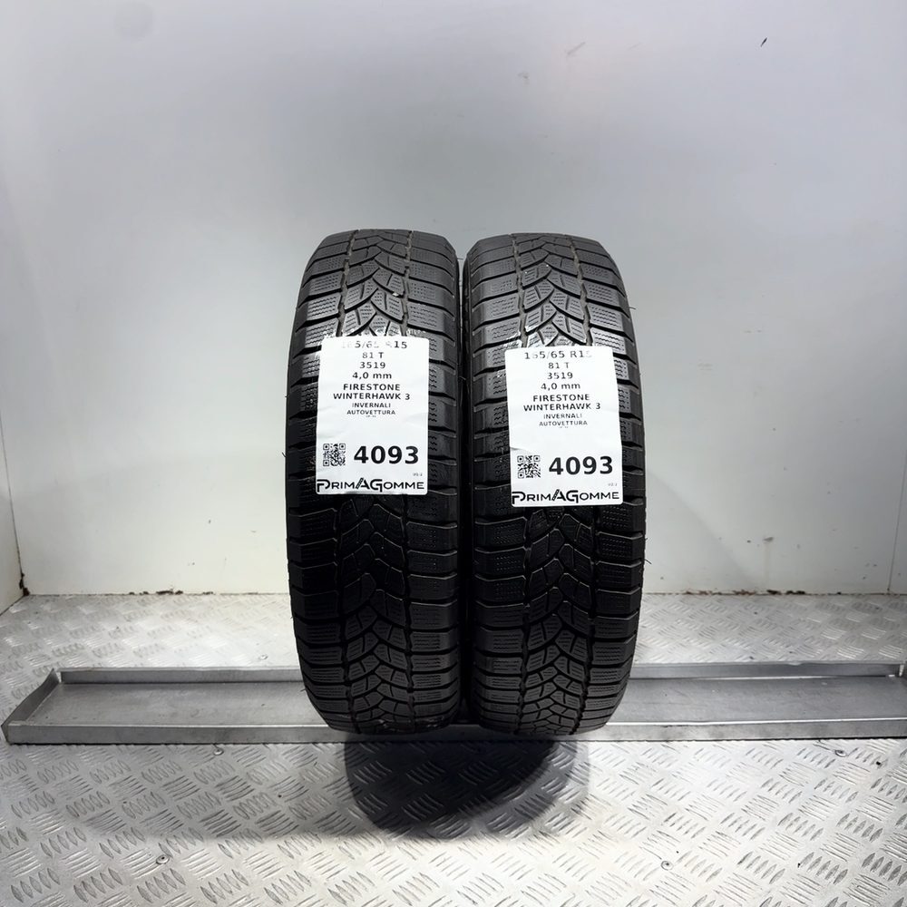 Gomme Usate 165 65 R15 81T Firestone Winterhawk 3 Invernali