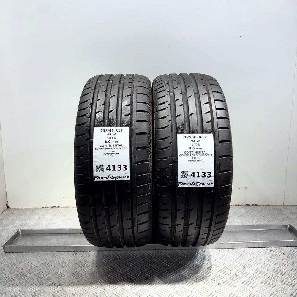 Gomme Usate 235 45 R17 94W Continental Contisportcontact 3 98% Estive