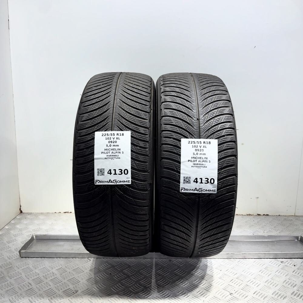 Gomme Usate 225 55 R18 XL 102V Michelin Pilot Alpin 5 71% Invernali