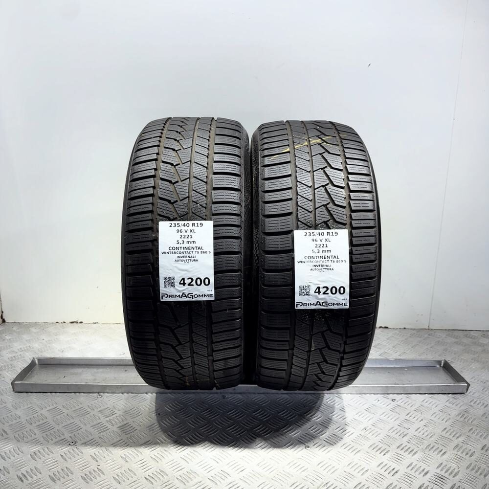 Gomme Usate 235 40 R19 96V XL Continental Wintercontact TS 860 S 76% Invernali