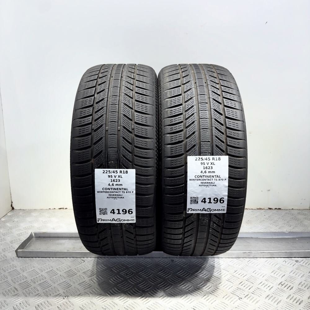 Gomme Usate 225 45 R18 95V XL Continental Wintercontact TS 870 P Invernali