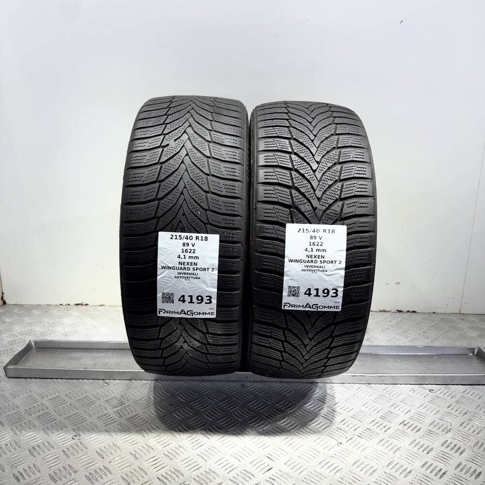 Gomme Usate 215 40 R18 89V Nexen Winguard Sport 2 Invernali