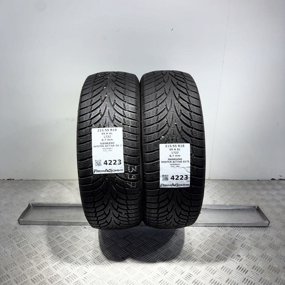 Gomme Usate 215 55 R18 99H XL Nankang Winter Activa SV-3 96% Invernali