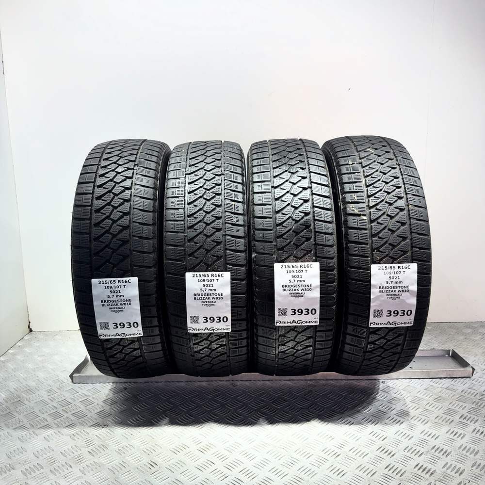Gomme Usate 215 65 R16C 109/107T Bridgestone Blizzak W810 81% Invernali