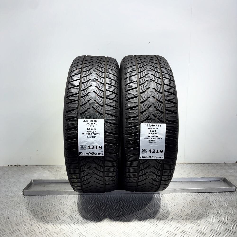 Gomme Usate 235 60 R18 107H XL Dunlop Winter Sport 5 Invernali