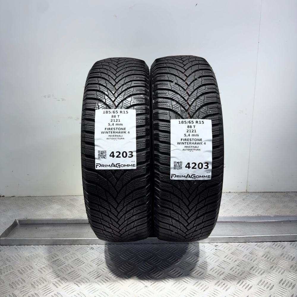Gomme Usate 185 65 R15 88T Firestone Winterhawk 4 77% Invernali