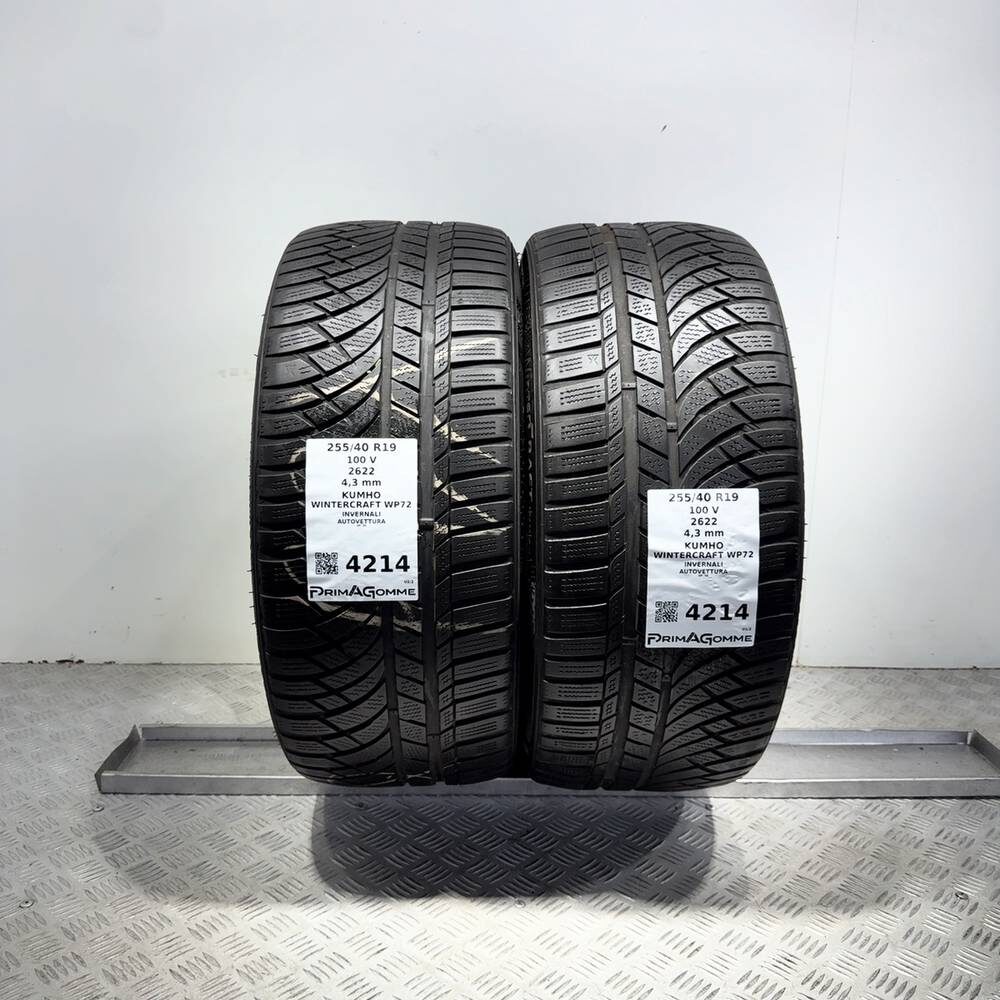 Gomme Usate 255 40 R19 100V Kumho Wintercraft WP72 Invernali